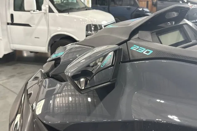 Slide: The Image of Close-up of a 2026 Sea-Doo PWC GTR 230 with sleek design. - 27