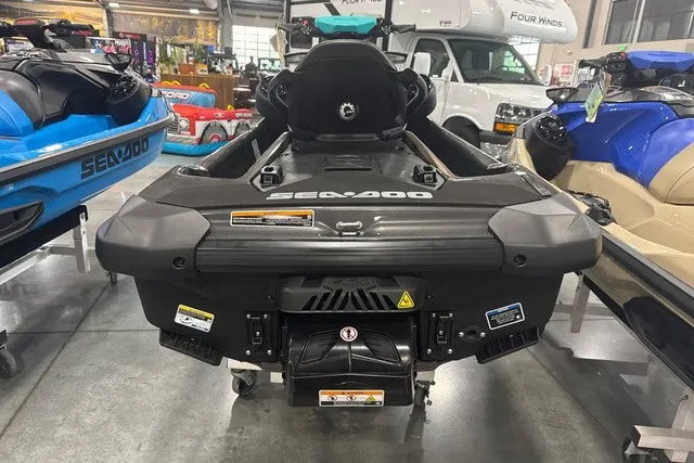Slide: The Image of 2026 Sea-Doo PWC GTR 230 displayed in a showroom. - 23
