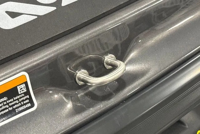 Slide: The Image of Close-up of a silver grab handle on a Sea-Doo jet ski. - 13