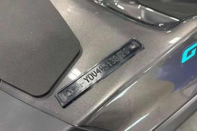 Slide: The Image of Close-up of a 2026 Sea-Doo PWC GTR 230 showing the serial number. - 38