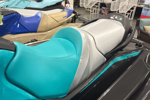 Slide: The Image of 2026 Sea-Doo PWC GTR 230 with a turquoise seat and modern design. - 30
