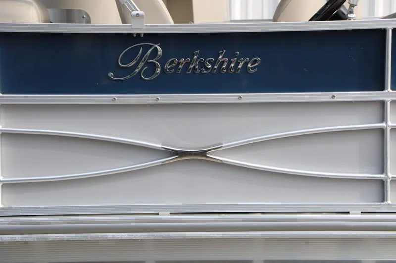 Slide: The Image of Close-up of 2017 Berkshire 22 E CTS boat logo and design details. - 11