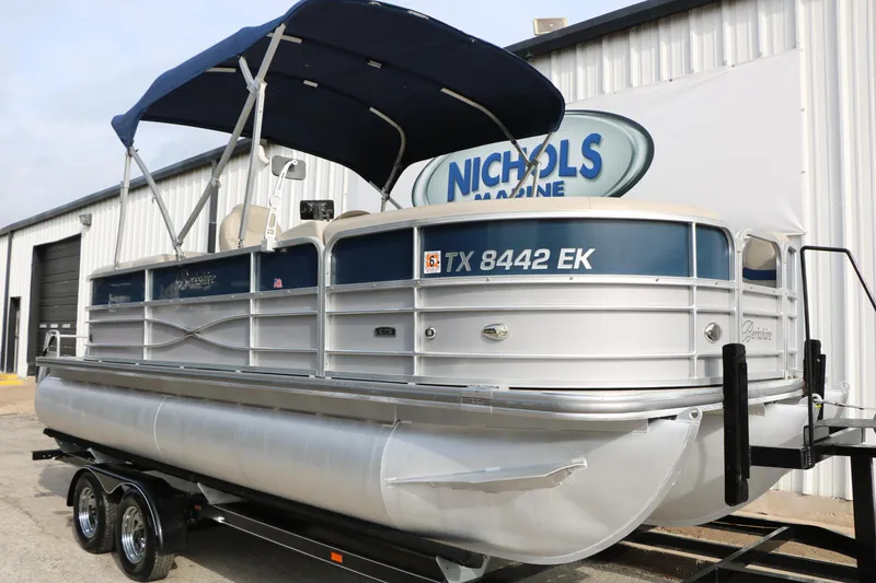 Slide: The Image of 2017 Berkshire 22 E CTS pontoon boat with canopy at Nichols Marine dealership. - 19