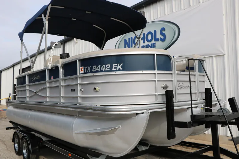 Slide: The Image of 2017 Berkshire 22 E CTS pontoon boat on trailer at Nichols Marine. - 4