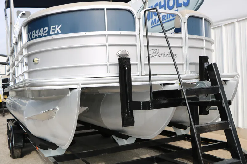 Slide: The Image of 2017 Berkshire 22 E CTS pontoon boat on trailer at Nichols Marine. - 5