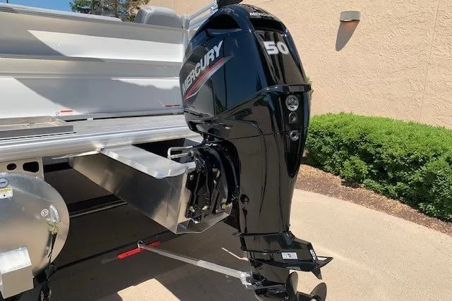 Slide: The Image of 2026 Sun Tracker Party Barge 16 DLX with Mercury 50 outboard motor. - 24