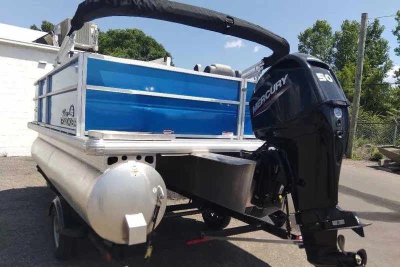 Slide: The Image of 2026 Sun Tracker Party Barge 16 DLX with Mercury 50 outboard motor. - 6