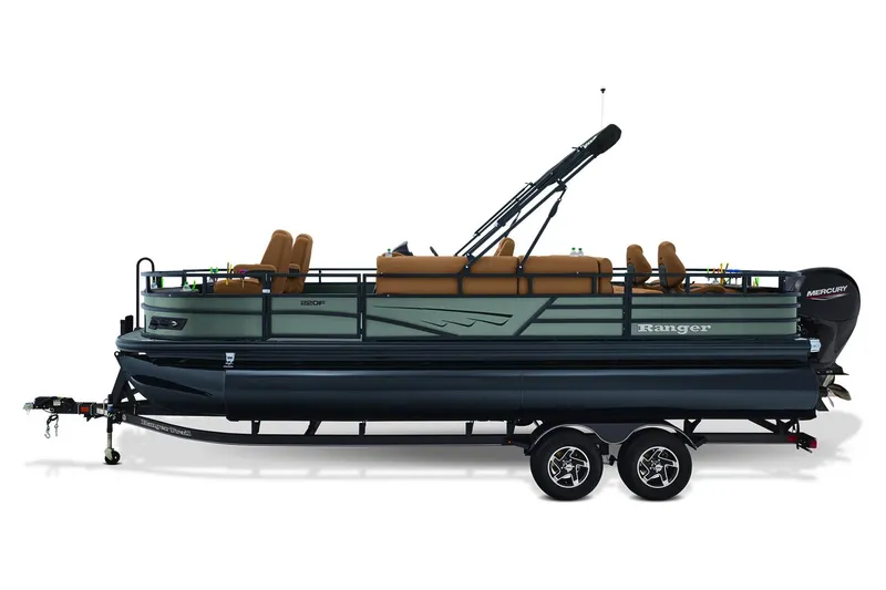 Slide: The Image of 2026 Ranger 220F boat interior with luxurious tan seating and modern design. - 4