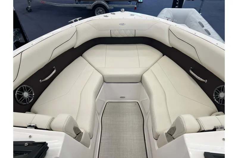 Slide: The Image of Luxurious interior of 2024 Regal LS2 boat with plush seating and modern design. - 18