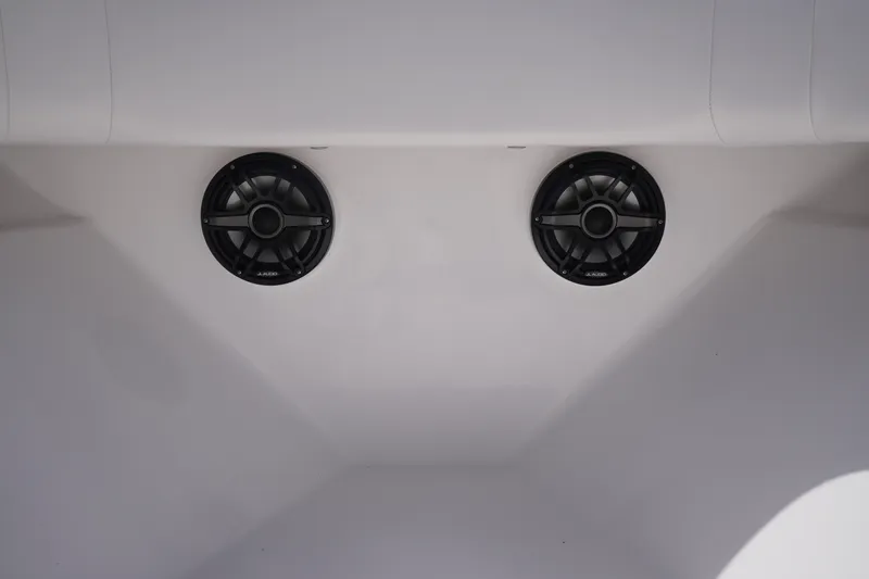 Slide: The Image of Speakers on 2023 Fountain 38 Tournament Edition boat interior, showcasing sleek design. - 7