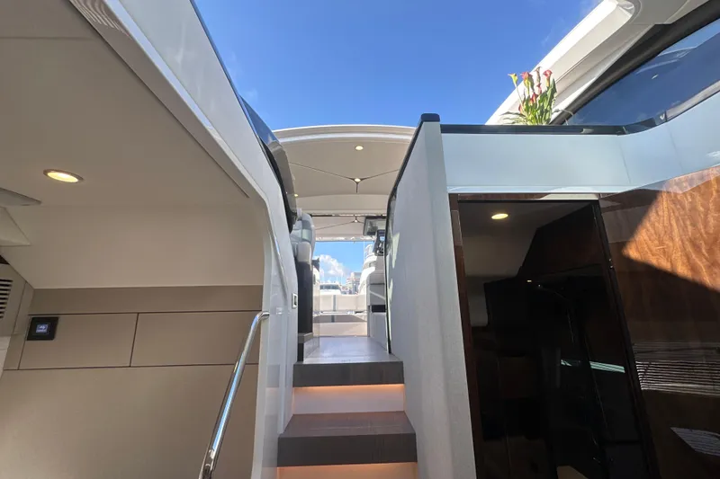 Slide: The Image of Interior view of 2026 Fairline Targa 47 GT yacht, featuring modern design and elegant finishes. - 45