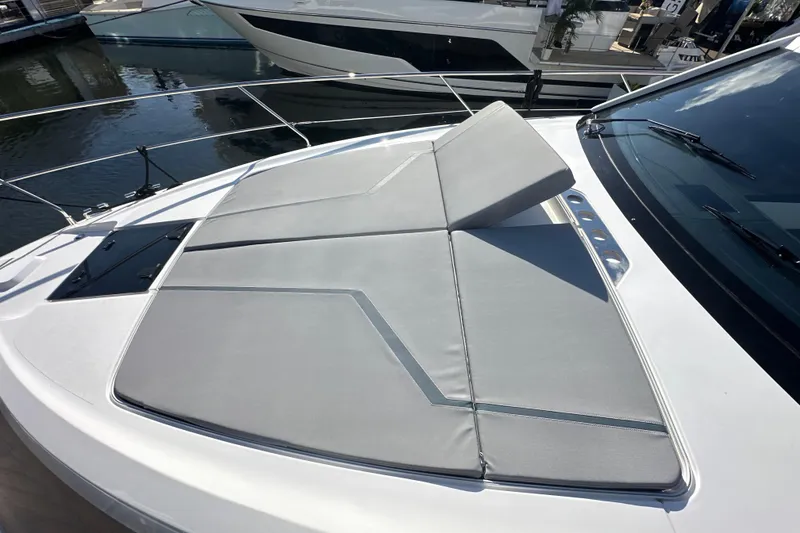 Slide: The Image of 2026 Fairline Targa 47 GT yacht with sleek sunbathing deck. - 53