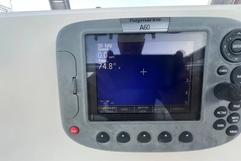 Slide: The Image of Raymarine A60 fishfinder display on 2006 Fountain 23 Center Console boat. - 43