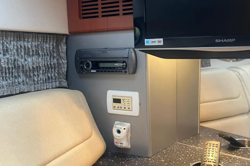 Slide: The Image of Interior of 2008 Formula 310 Sun Sport with Kenwood stereo and Sharp TV. - 53