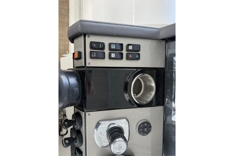 Slide: The Image of Engine room of 2015 Cruisers Yachts 390 Express Coupe with dual engines and generator. - 18