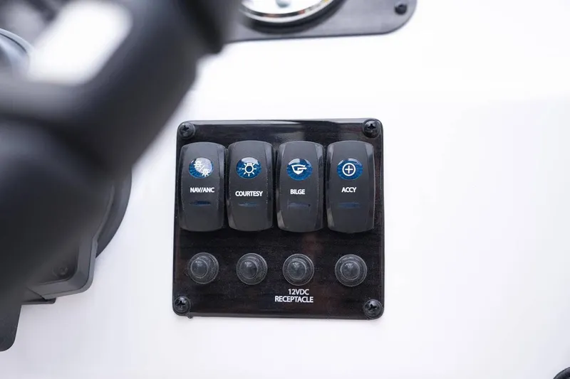 Slide: The Image of Control panel of Stingray 191 DC boat, year 2026. - 11