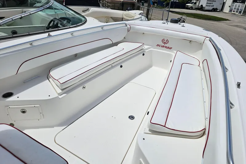 Slide: The Image of Bow of 2007 Wellcraft 30 Scarab Tournament boat with anchor and winch. - 17