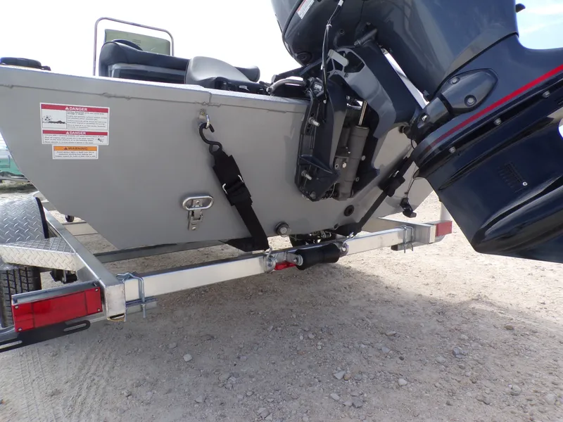 Slide: The Image of Rear view of a 2026 Xpress XP18CC boat on a trailer. - 14