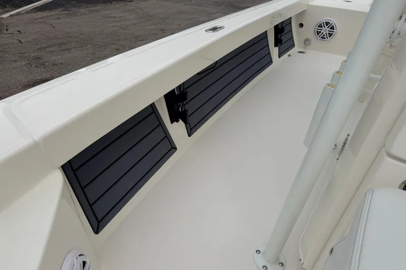 Slide: The Image of 2026 Pathfinder 2200 TRS boat interior with sleek design and modern features. - 46