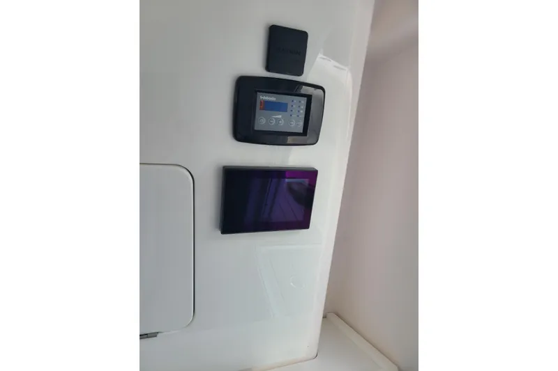 Slide: The Image of Control panel on 2022 Sea Fox 368 Commander boat interior. - 35