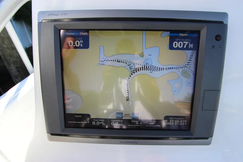 Slide: The Image of Garmin GPS chartplotter on Canyon Bay 24H boat, 2014 model. - 22