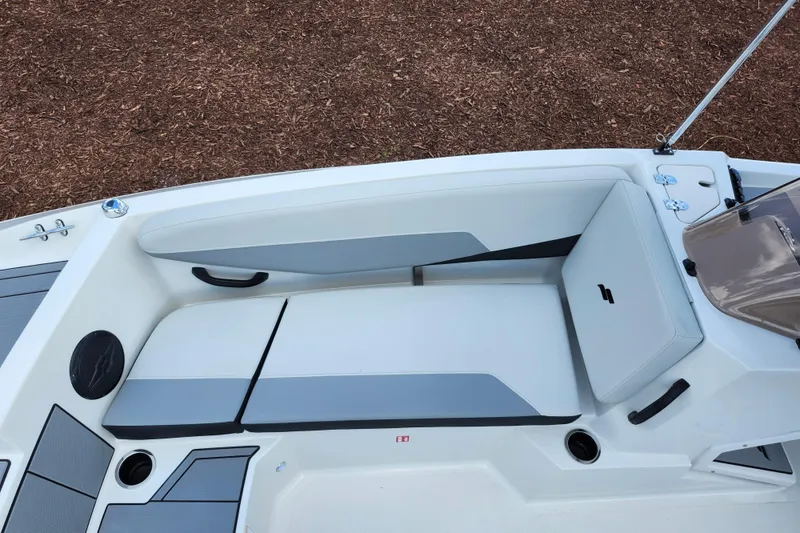Slide: The Image of 2026 Starcraft SV 16 OB boat interior with sleek seating and modern design. - 9