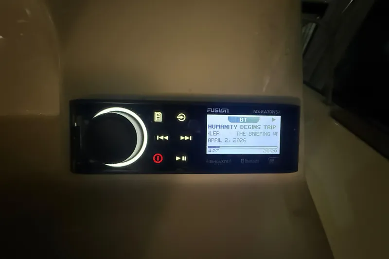 Slide: The Image of Fusion marine stereo display on 2020 Boston Whaler 170 Montauk boat. - 22