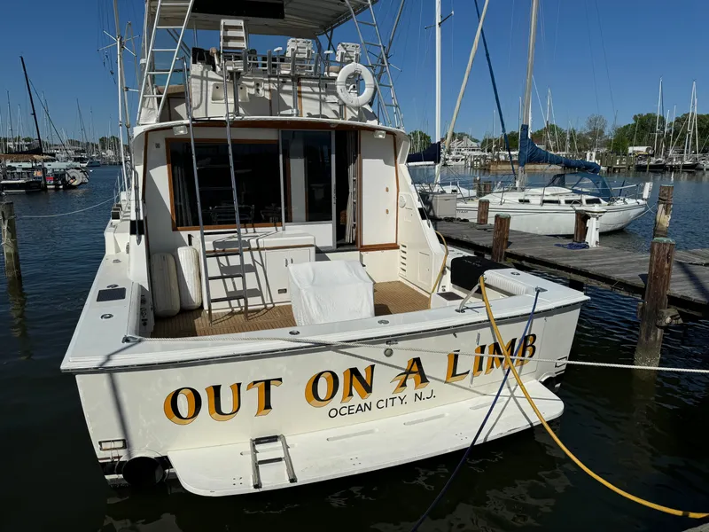 Slide: The Image of 1986 Bertram 54 Convertible yacht docked in Ocean City, N.J. - 14