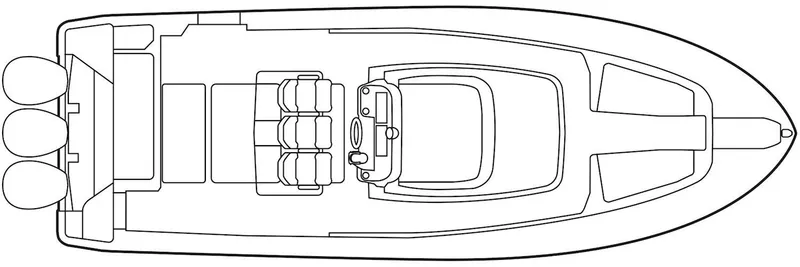 Slide: The Image of Diagram of the 2021 Grady-White Canyon 336 boat model. - 45