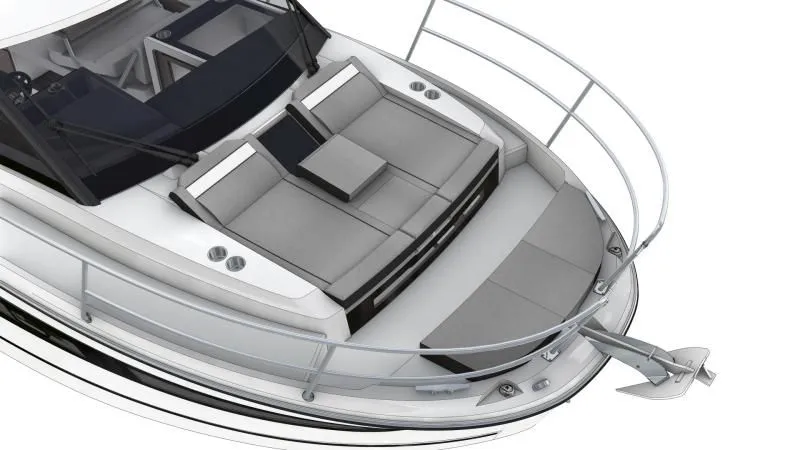 Slide: The Image of 2026 Jeanneau NC 895 S2 boat with sleek bow seating area. - 27
