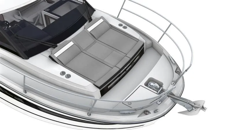 Slide: The Image of Jeanneau NC 895 S2 2026, modern boat design with comfortable bow area. - 29