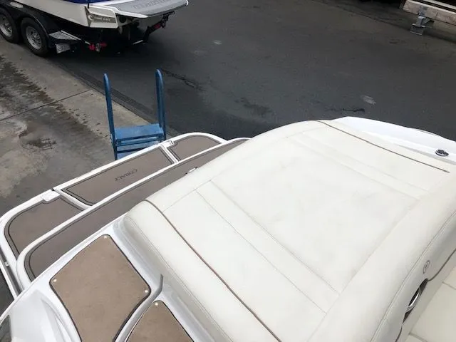 Slide: The Image of Rear view of a 2014 Cobalt 210 boat on a trailer. - 8