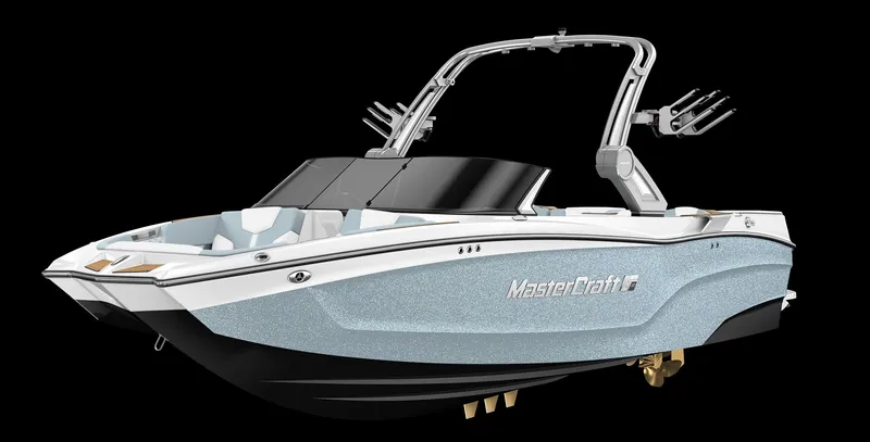 The Image of 2027 MasterCraft XT22 boat with sleek design and features. - 1