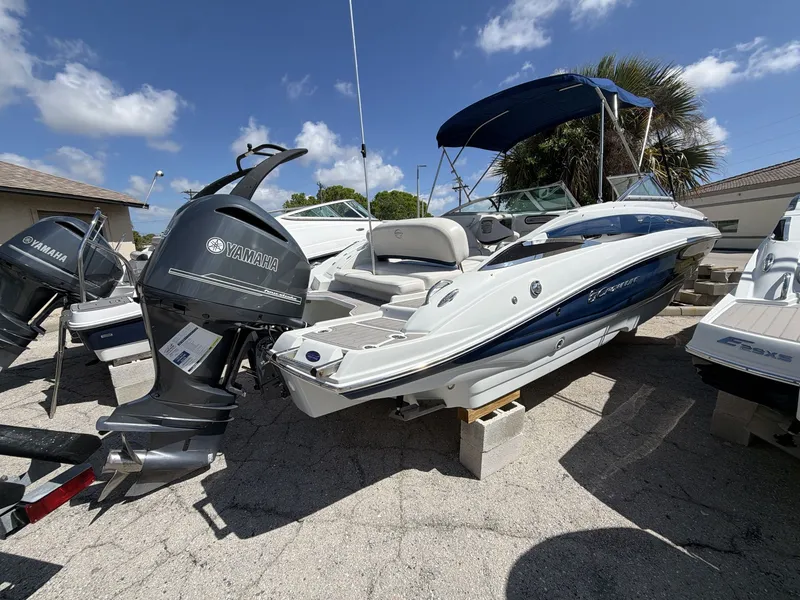 Slide: The Image of 2018 Crownline E24 XS boat with Yamaha outboard motor. - 6