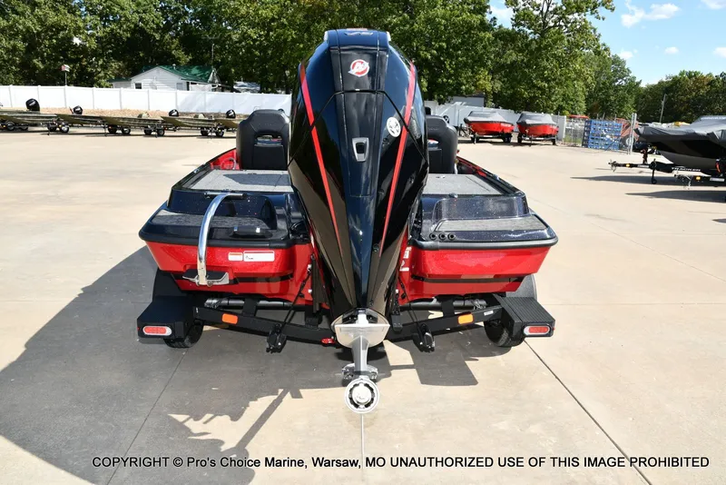 Slide: The Image of Rear view of Nitro Z19 XL Pro boat, 2026 model, on a trailer. - 28