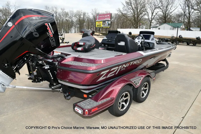 Slide: The Image of 2026 Nitro Z21 XL boat with powerful outboard motor. - 18
