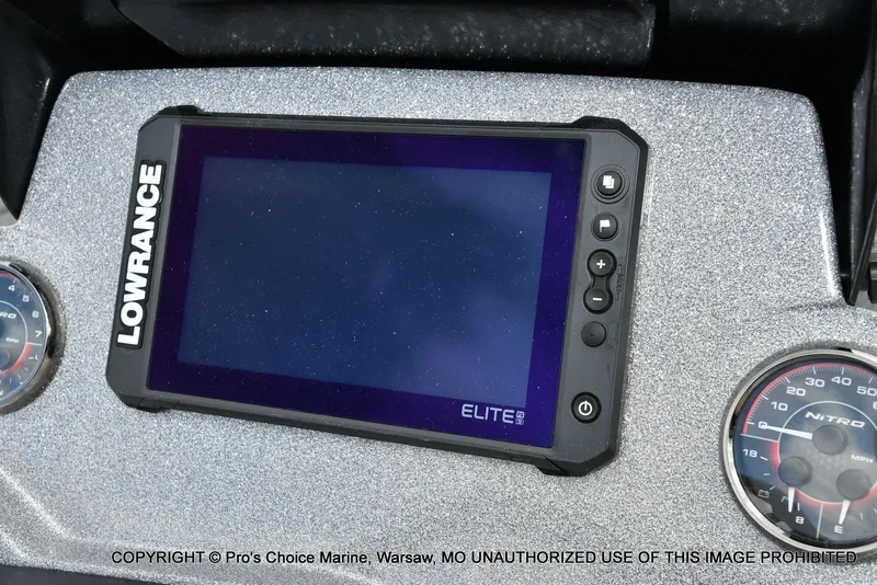 Slide: The Image of Lowrance Elite display on Nitro Z21 XL boat, year 2026. - 36