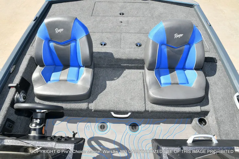 Slide: The Image of Interior of Ranger Alpha 208 Dual Console boat, year 2025. - 13