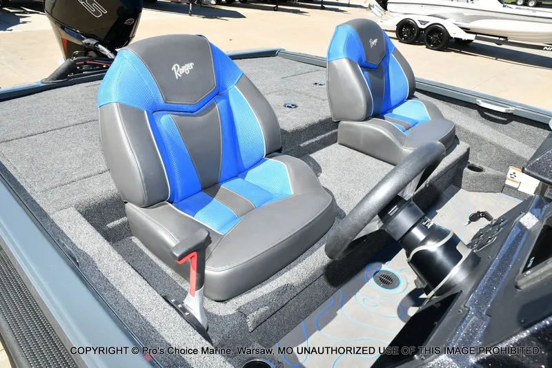 Slide: The Image of Interior of Ranger Alpha 208 Dual Console boat, 2025 model. - 37