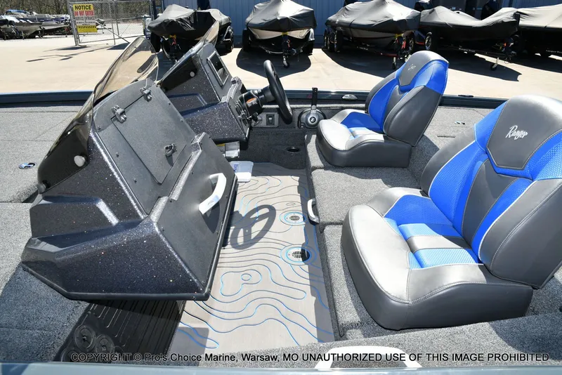 Slide: The Image of Interior of 2025 Ranger Alpha 208 Dual Console boat. - 43