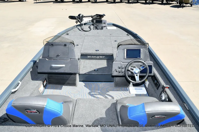 Slide: The Image of Interior view of Ranger Alpha 208 Dual Console boat, year 2025. - 44