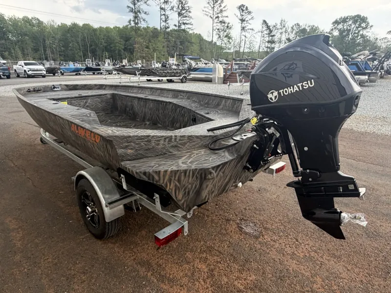 Slide: The Image of 2026 Alweld 756 INVADER boat with Tohatsu motor on trailer. - 5