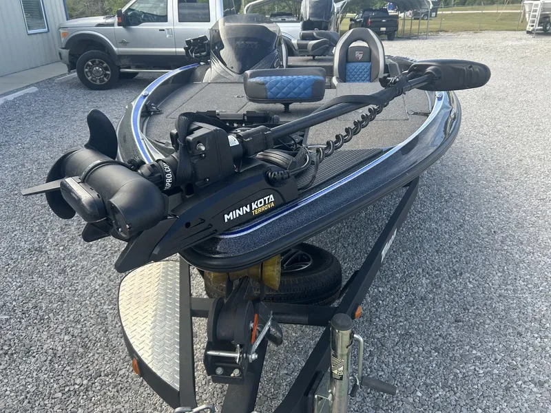 Slide: The Image of 2020 Triton 179 TrX boat with Minn Kota Terrova motor. - 4