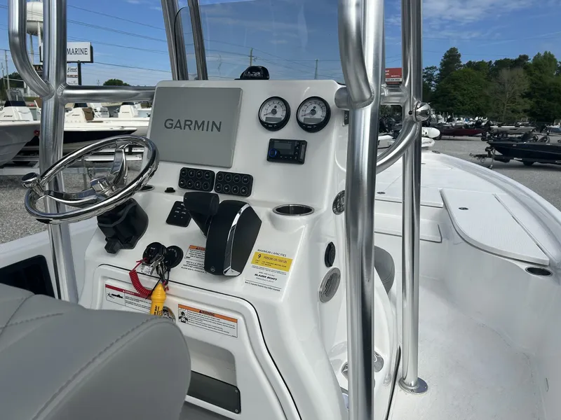 Slide: The Image of Blazer Purebay 2026 boat console with Garmin technology. - 8