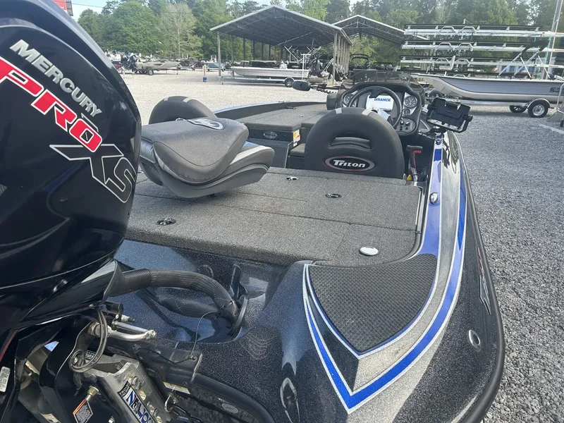Slide: The Image of 2020 Triton 179 TrX boat with Mercury Pro XS engine. - 6