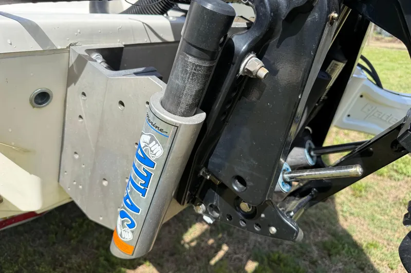 Slide: The Image of Close-up of 2020 Key West 230 Bay Reef boat's hydraulic steering mechanism. - 29