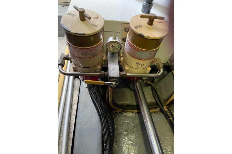 Slide: The Image of Engine room components of a 2000 Azimut 46 Flybridge MY yacht. - 116