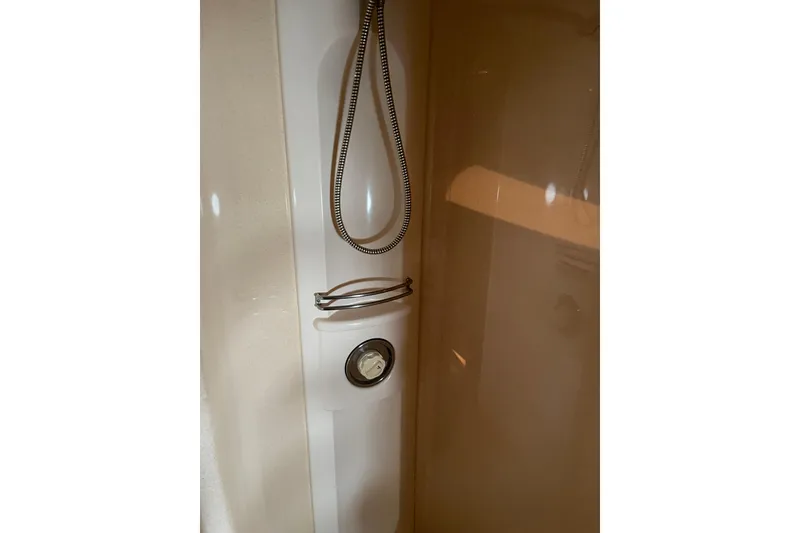 Slide: The Image of Shower area in 2000 Azimut 46 Flybridge MY yacht, featuring sleek design and modern fixtures. - 34
