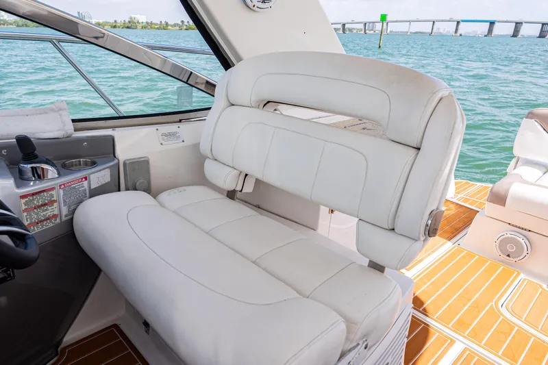 Slide: The Image of Luxury seating on 2008 Monterey 400 Sport Yacht with ocean view. - 30