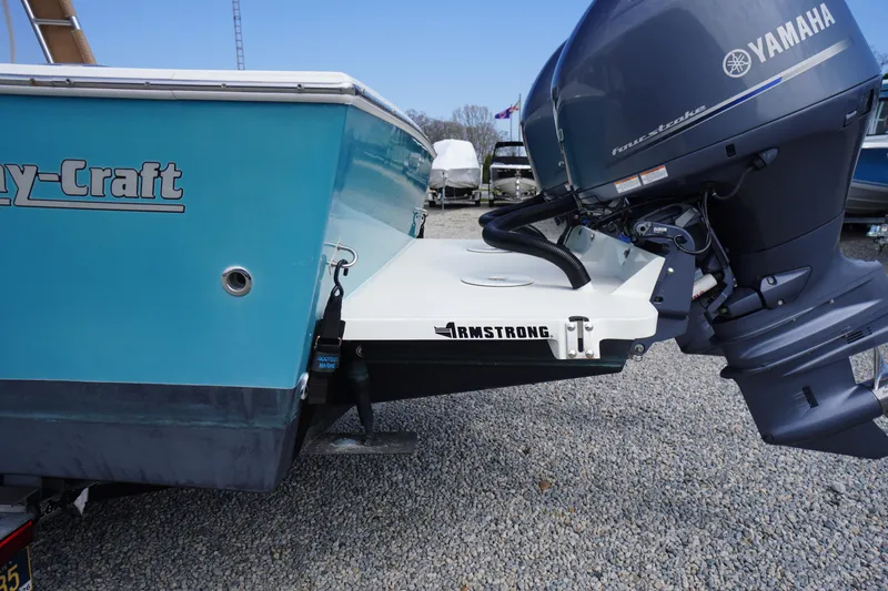 Slide: The Image of 2018 May-Craft 2700 Pilot XL boat with Yamaha outboard motor and Armstrong bracket. - 2